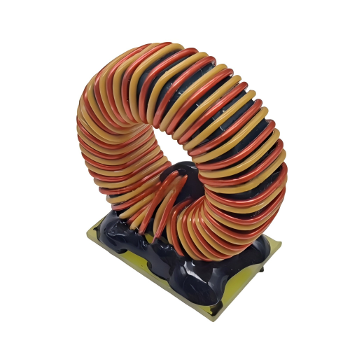Common mode dual wire turns inductor with PCB mounting base